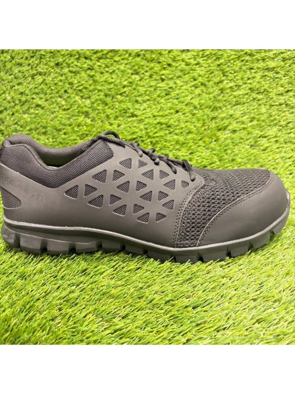 Reebok Sublite Cushion Mens Size 10.5 Black Gray Composite Toe Safety Work Shoes